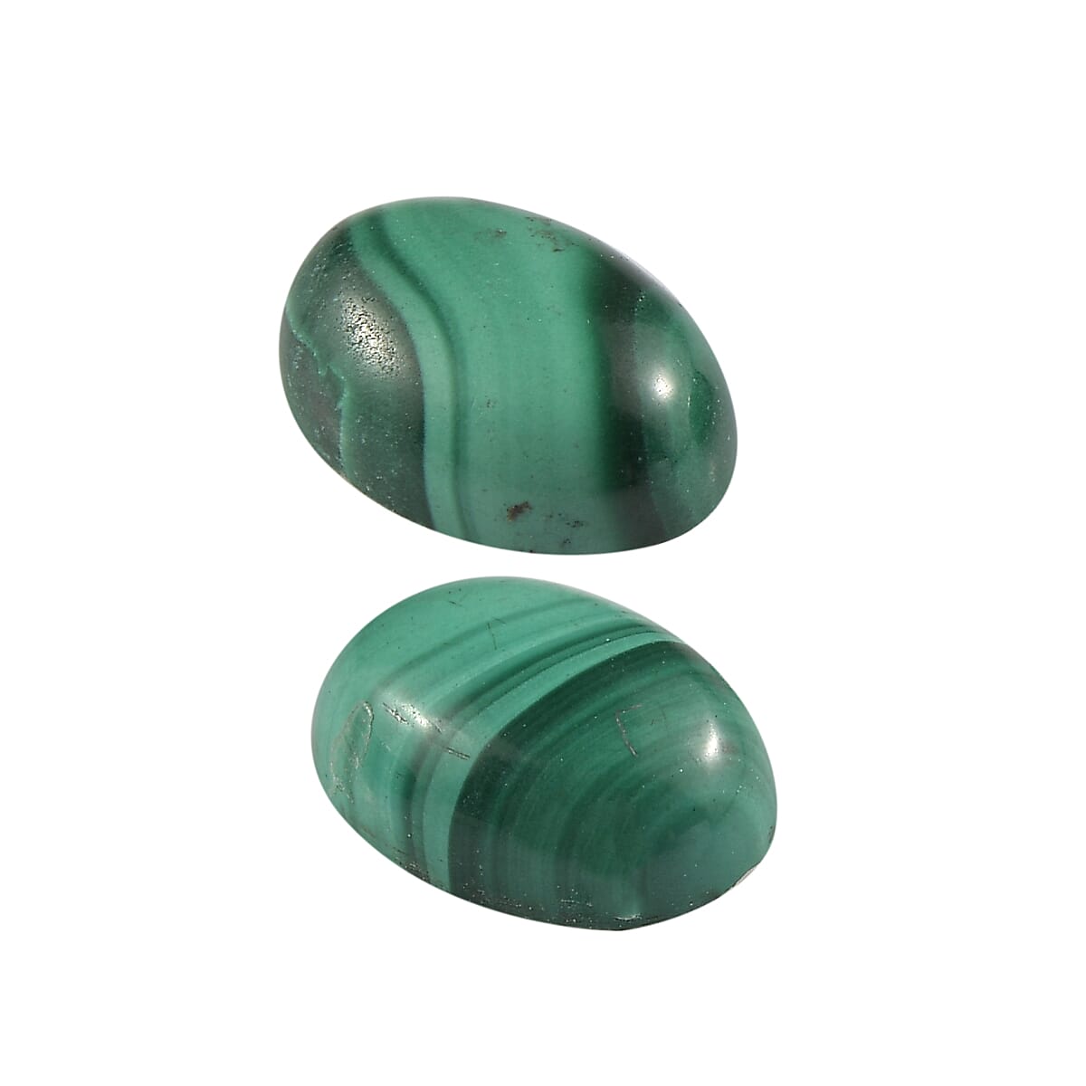 Set of 2 African Malachite (Oval 7x5 mm) 1.60 ctw image number 1