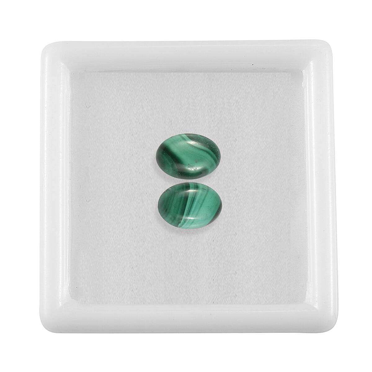 Set of 2 African Malachite (Oval 7x5 mm) 1.60 ctw image number 2
