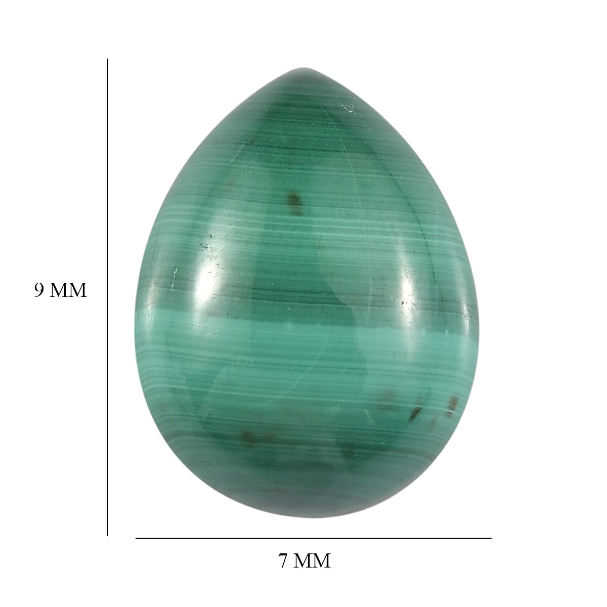African Malachite (Pear 9x7 mm) 2.58 ctw image number 3