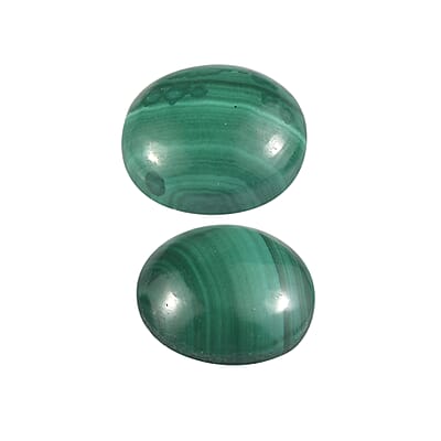 Set of 2 African Malachite (Rnd 6 mm) 1.69 ctw