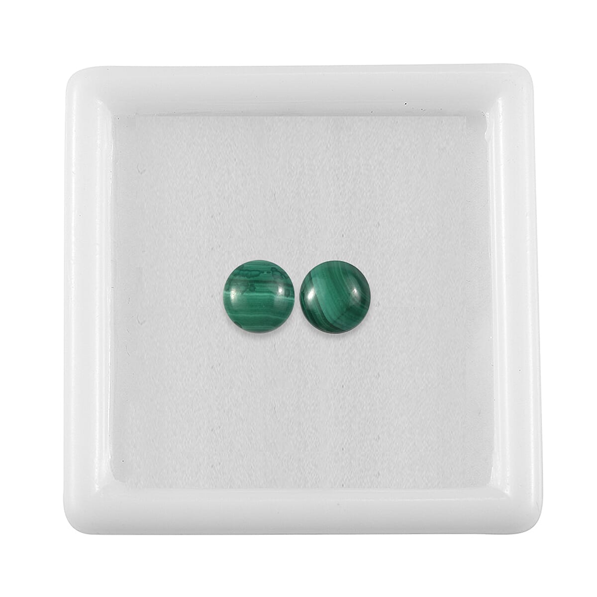 Set of 2 African Malachite (Rnd 6 mm) 1.69 ctw image number 2