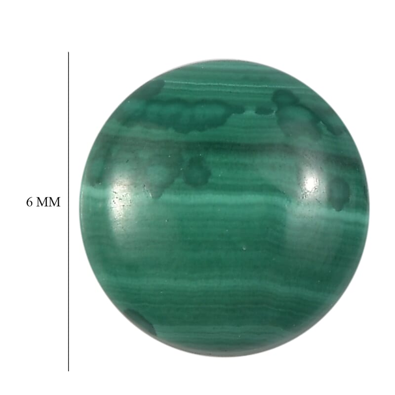 Set of 2 African Malachite (Rnd 6 mm) 1.69 ctw
