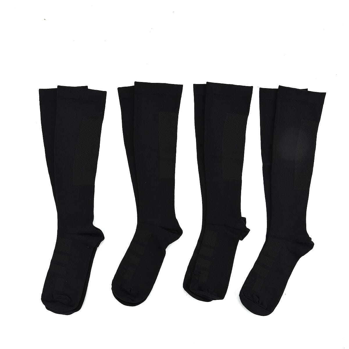 Livmore Set of 4 - Copper Infused Infrared Compression Socks - Large (Black) image number 0