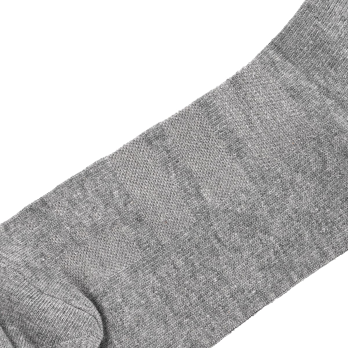 Livmore Set of 4 Pairs Copper Infused Infrared Compression Socks - Large Men 9 -12 & Women 10.5 - 13 (Grey) image number 3