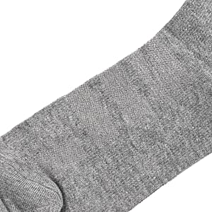 Livmore Set of 4 Pairs Copper Infused Infrared Compression Socks - Small Men 6-8 & Women 7.5-10 (Grey)