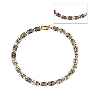 Luxoro AAA Turkizite 14.90 ctw Bracelet in 10K Yellow Gold (7.25 In) 4.50 Grams