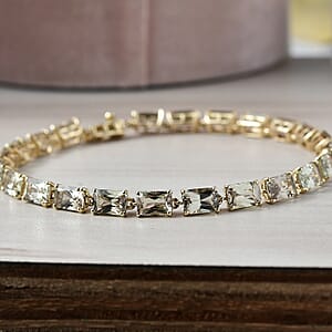 Luxoro AAA Turkizite 14.90 ctw Bracelet in 10K Yellow Gold (7.25 In) 4.50 Grams
