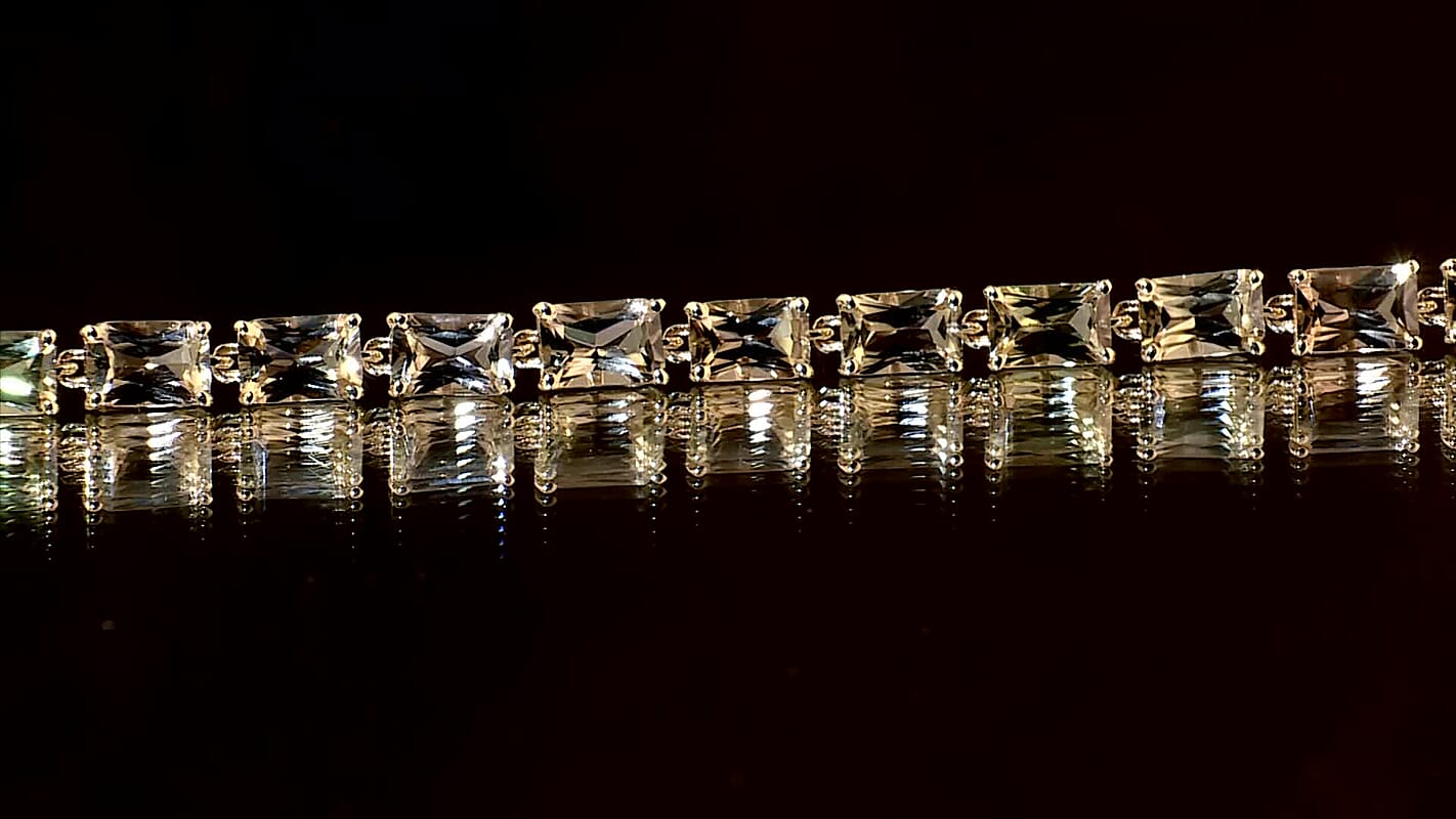 Luxoro AAA Turkizite 14.90 ctw Bracelet in 10K Yellow Gold (7.25 In) 4.50 Grams