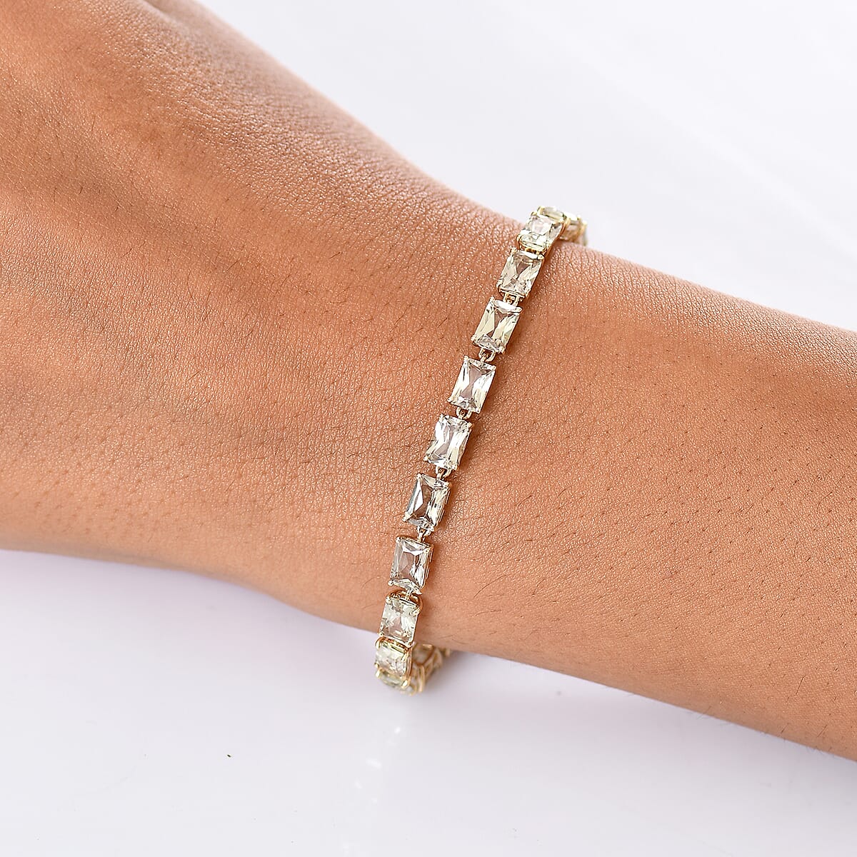 Luxoro AAA Turkizite 14.90 ctw Bracelet in 10K Yellow Gold (7.25 In) 4.50 Grams image number 2