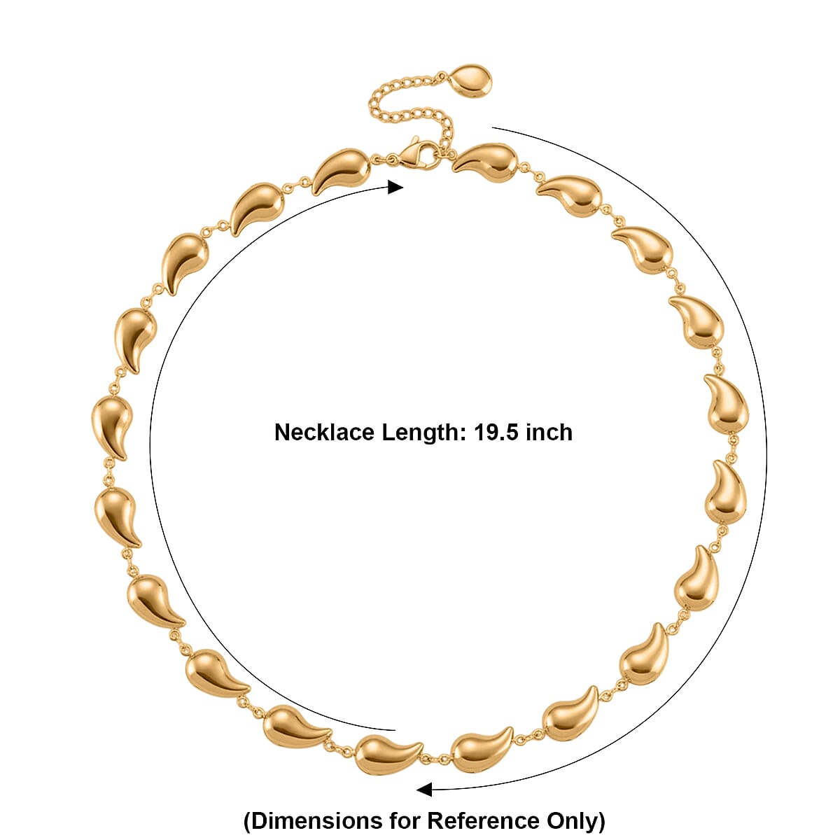 Linked Drop Necklace (19.5-21.5 Inches) image number 5