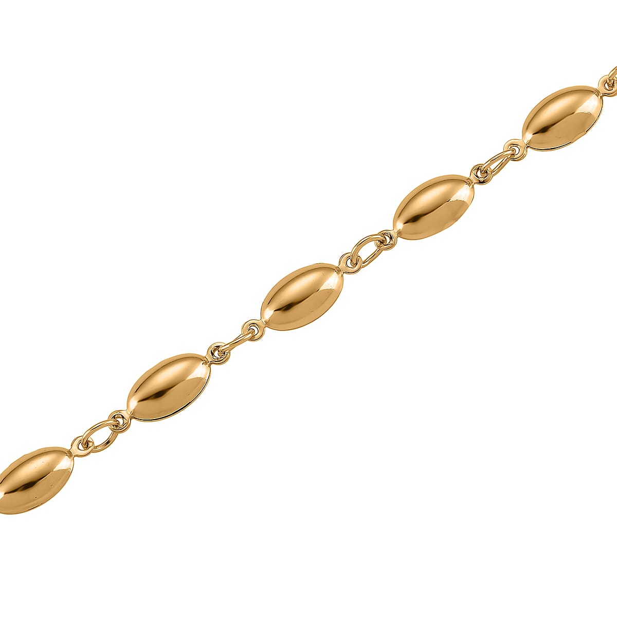 Bold Rounded Link Necklace (20-22 Inches) in ION Plated YG Stainless Steel image number 3