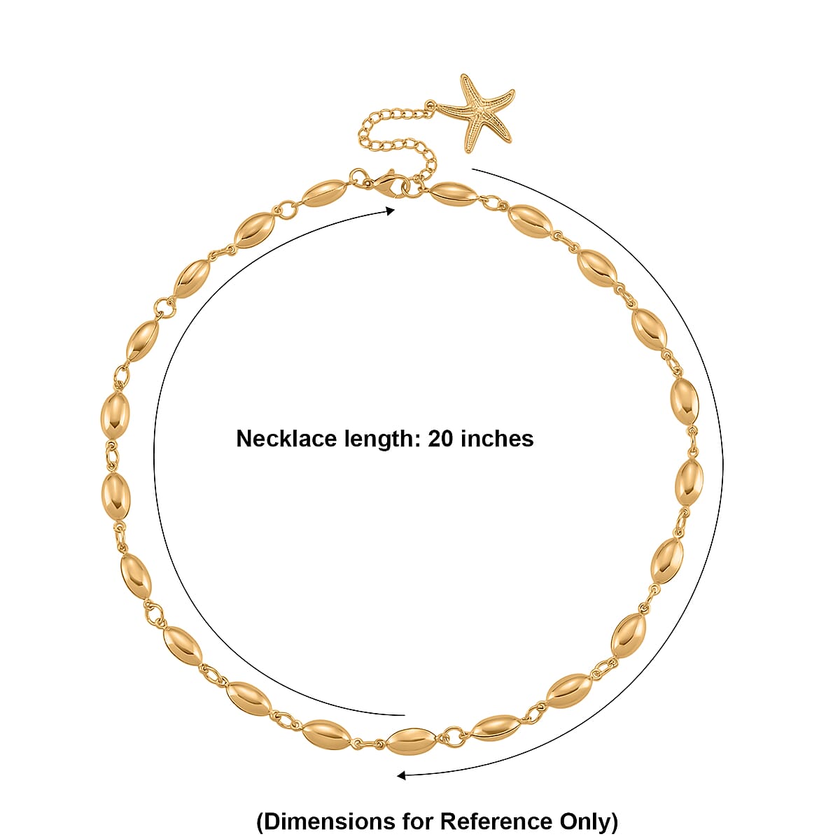 Bold Rounded Link Necklace (20-22 Inches) in ION Plated YG Stainless Steel image number 5