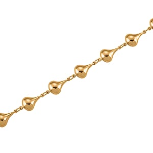 TLV Teardrop Shape Link Necklace (20-22 Inches) in ION Plated YG Stainless Steel