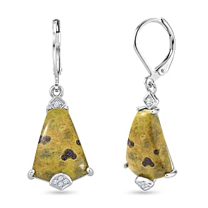EverTrue Tasmanian Stichtite and Multi Gemstone 12.00 ctw Earrings in Platinum Bond