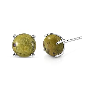 D'Joy Tasmanian Stichtite 4.65 ctw Earrings in Platinum Over Sterling Silver