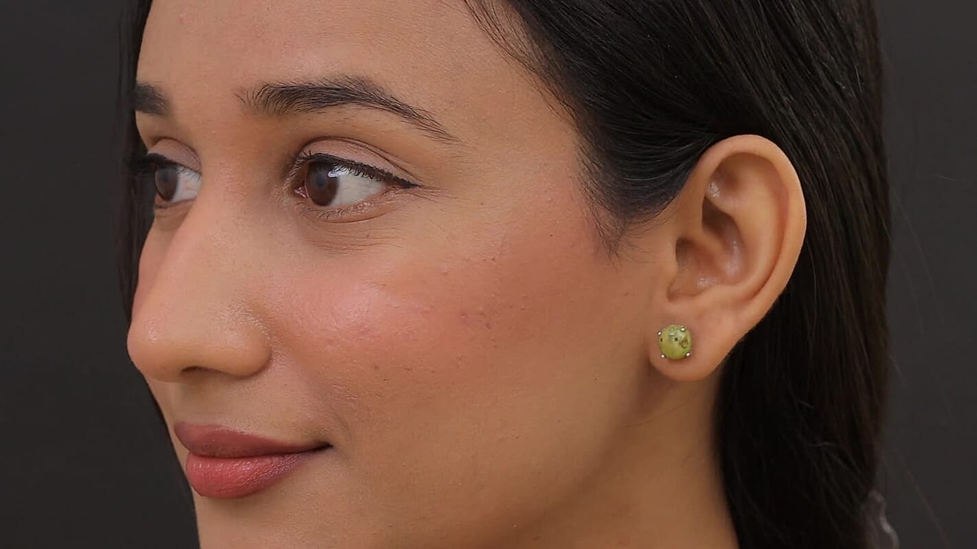 D'Joy Tasmanian Stichtite Earrings in Platinum Over Sterling Silver 4.65 ctw