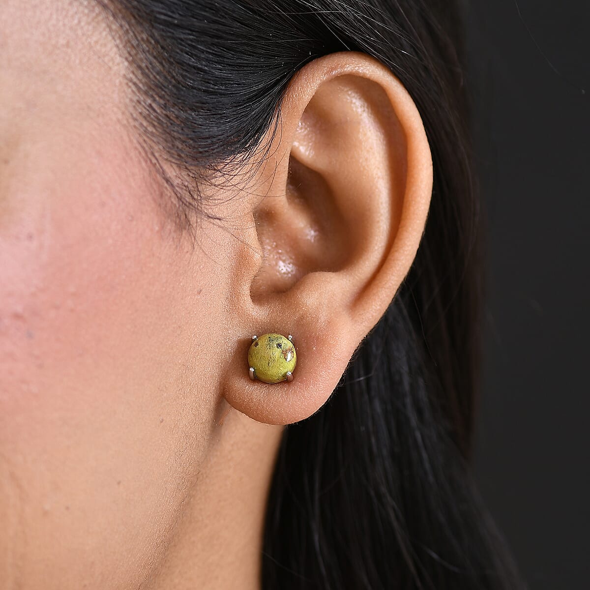 D'Joy Tasmanian Stichtite 4.65 ctw Earrings in Platinum Over Sterling Silver image number 2