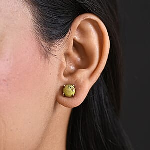 D'Joy Tasmanian Stichtite 4.65 ctw Earrings in Platinum Over Sterling Silver