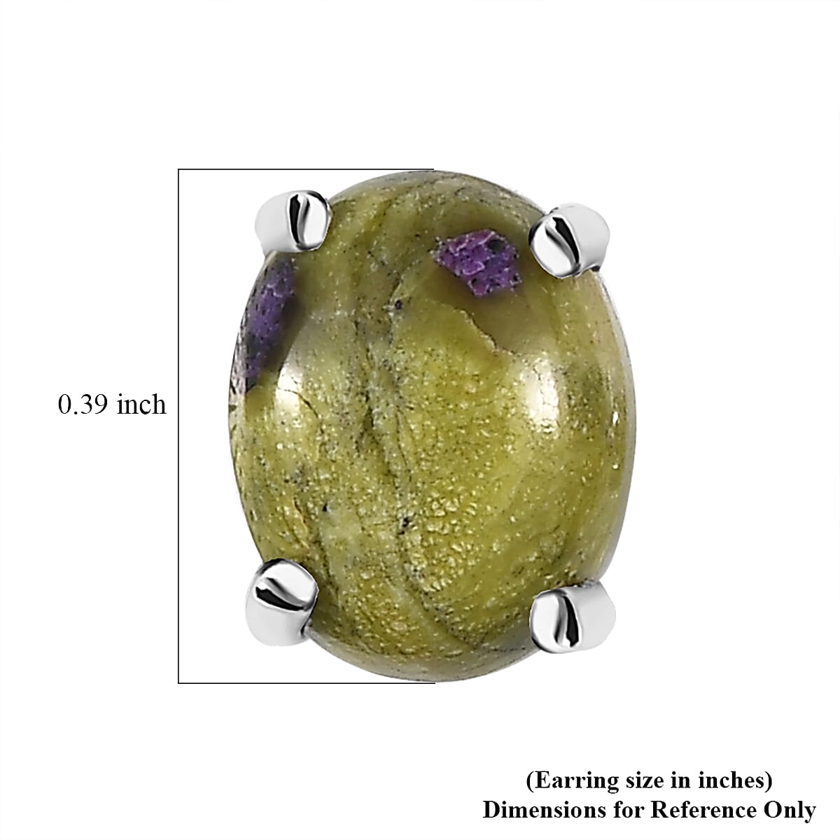 D'Joy Tasmanian Stichtite 4.75 ctw Earrings in Platinum Over Sterling Silver image number 4