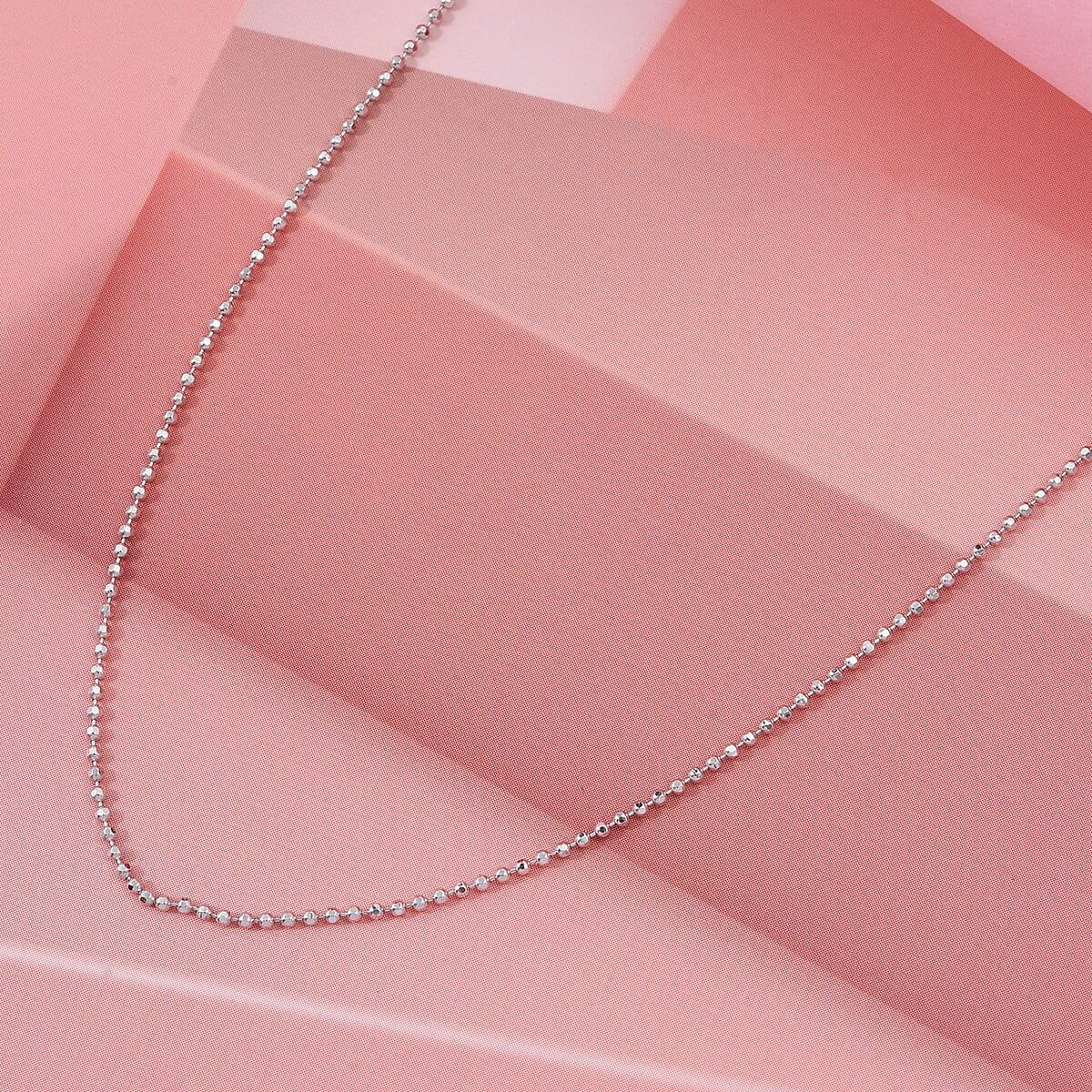 Beaded Chain Necklace in 950 Platinum 2.85 Grams 20 Inches image number 1