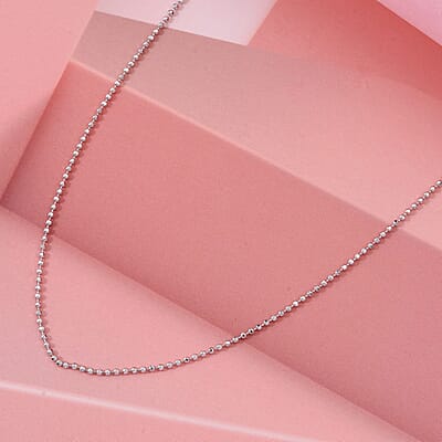 Beaded Chain Necklace in 950 Platinum 2.85 Grams 20 Inches