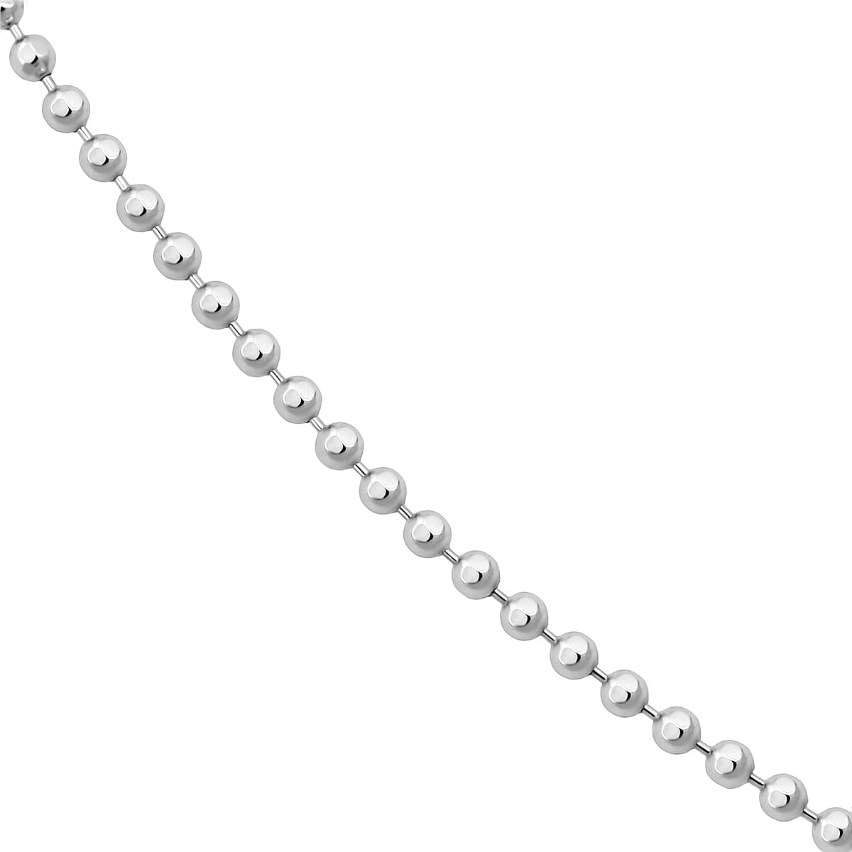 Beaded Chain Necklace in 950 Platinum 2.85 Grams 20 Inches image number 3