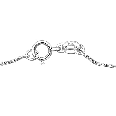 Fancy Foxtail Chain Necklace in 950 Platinum 2.85 Grams 20 Inches