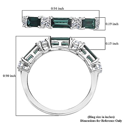 Certified & Appraised Premium Pirineu Lagoon Tourmaline and Luxuriant Diamond G-H SI 1.50 ctw Ring in 10K White Gold (Size 10.0)