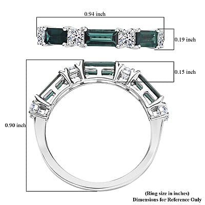 Certified & Appraised Premium Pirineu Lagoon Tourmaline and Luxuriant Diamond G-H SI 1.50 ctw Ring in 10K White Gold (Size 8.0)