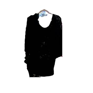 BCBG Black Convertible Open Knit Blouse - XL