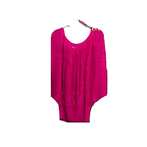 BCBG Pink Convertible Open Knit Blouse - S
