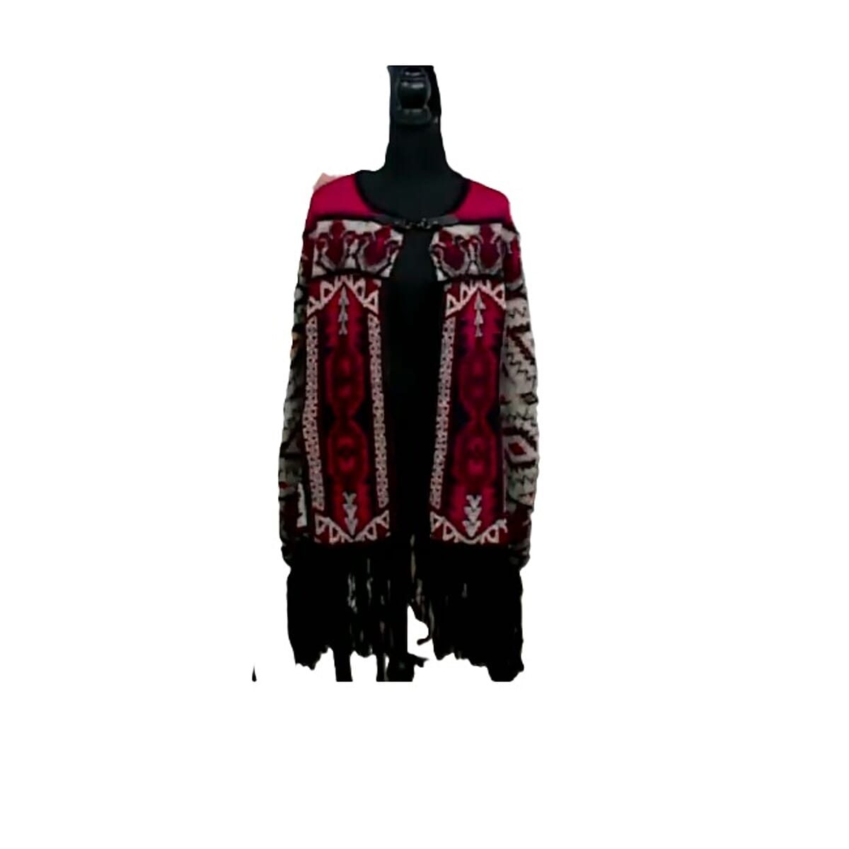 BCBG Wine Baroque Poncho - S/M image number 0