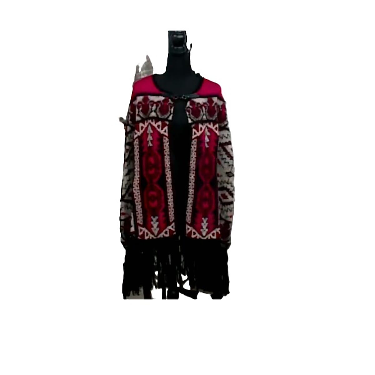 BCBG Wine Baroque Poncho - S/M image number 2
