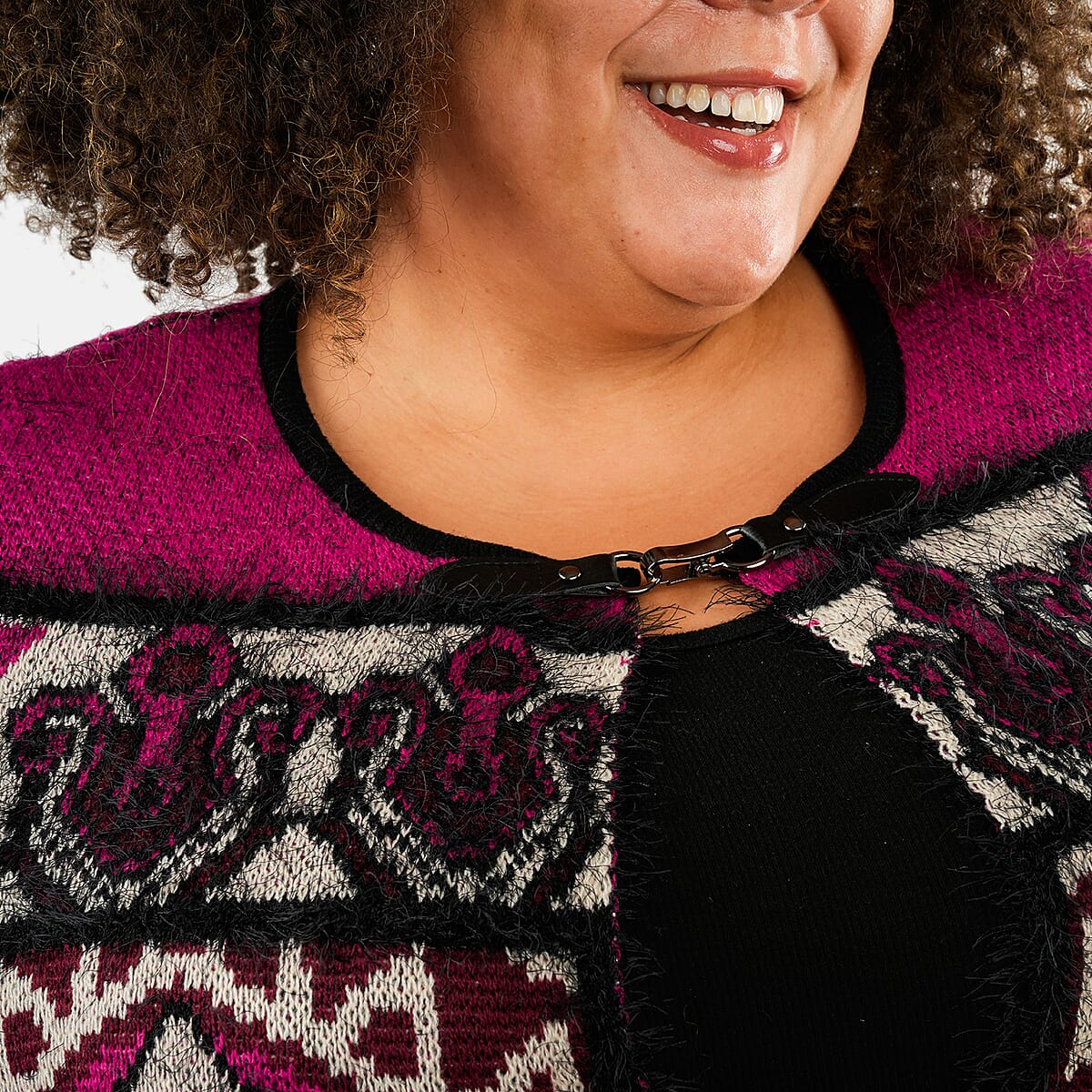 BCBG Wine Baroque Poncho - S/M image number 5