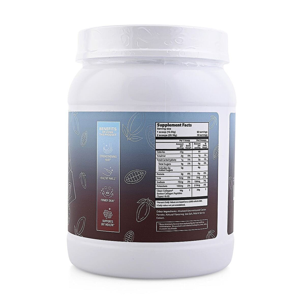 About Your Collagen Grass Fed Collagen I & II Dietary Supplement with Electric Frother (26.65oz) -Chocolate image number 5