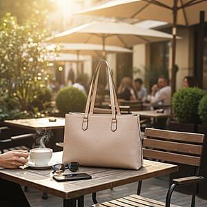 Closeout Loume Multi Color Faux Leather Logo Tote Bag