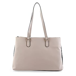 Closeout Loume Multi Color Faux Leather Logo Tote Bag