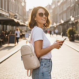 Closeout Loume Taupe Sling Bag with Detachable Pouch