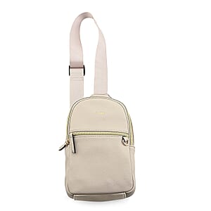 Closeout Loume Taupe Sling Bag with Detachable Pouch