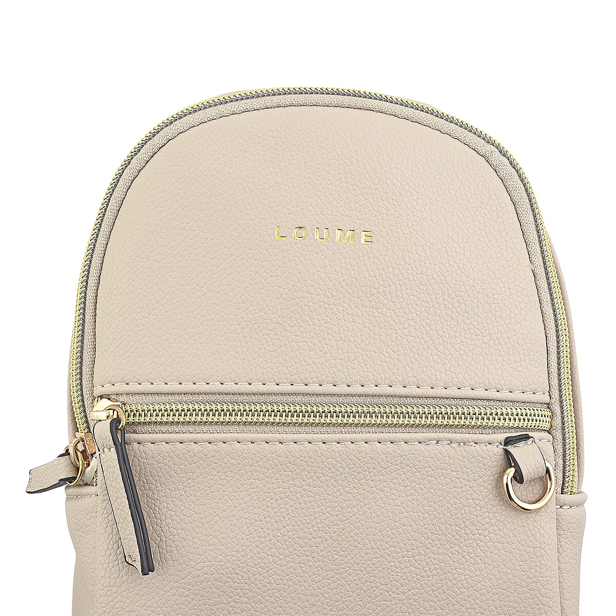 Closeout Loume Taupe Sling Bag with Detachable Pouch image number 4