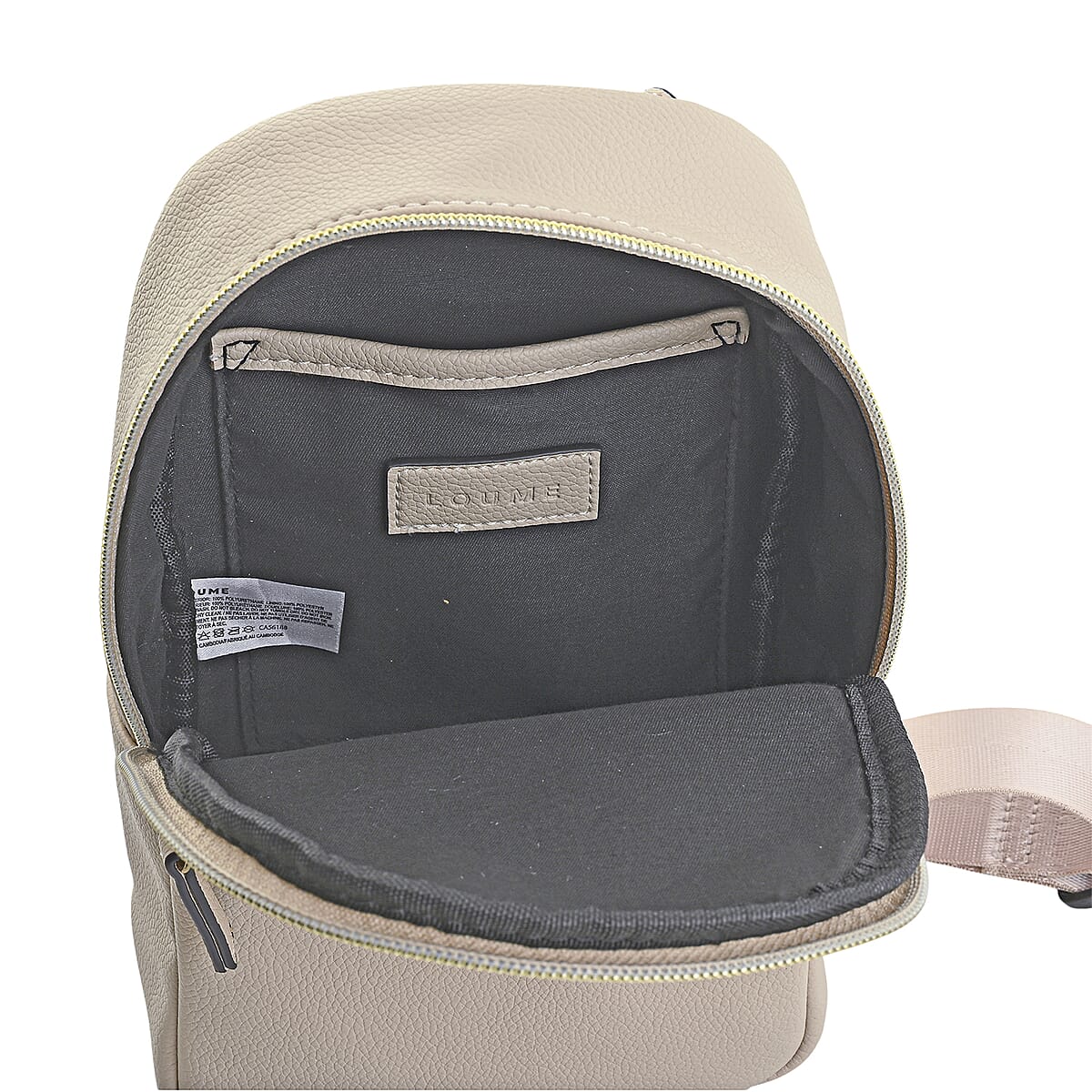 Closeout Loume Taupe Sling Bag with Detachable Pouch image number 8
