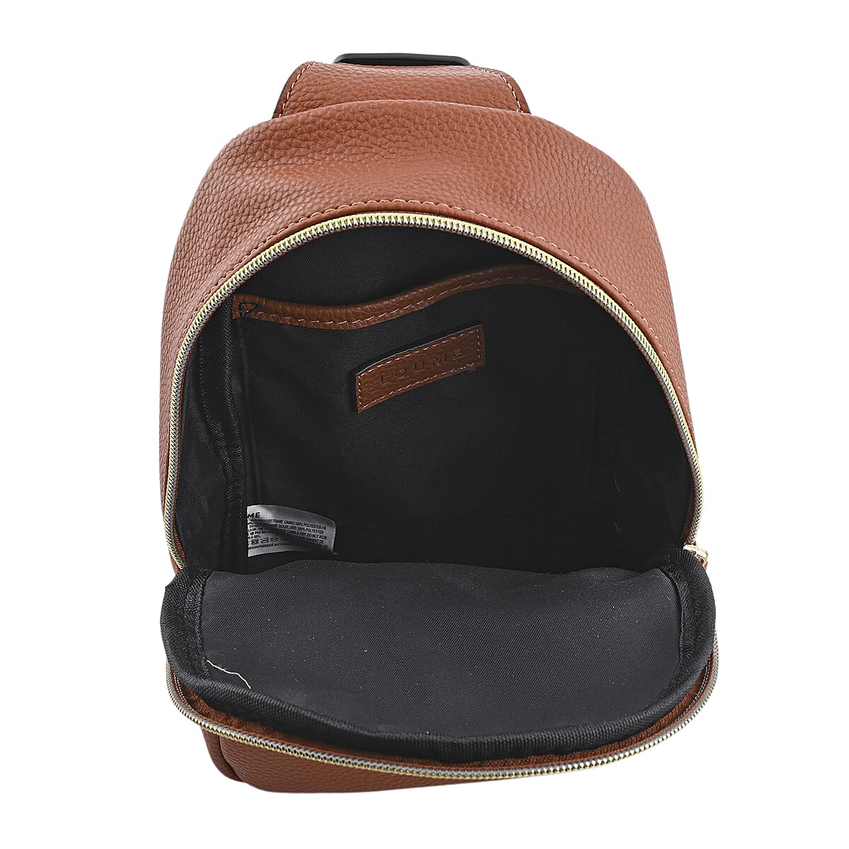 LOUME BACKPACK OR CROSSBODY SLING BAG Buy Closeout Loume Cognac Sling Bag with Detachable Pouch at  main image 3