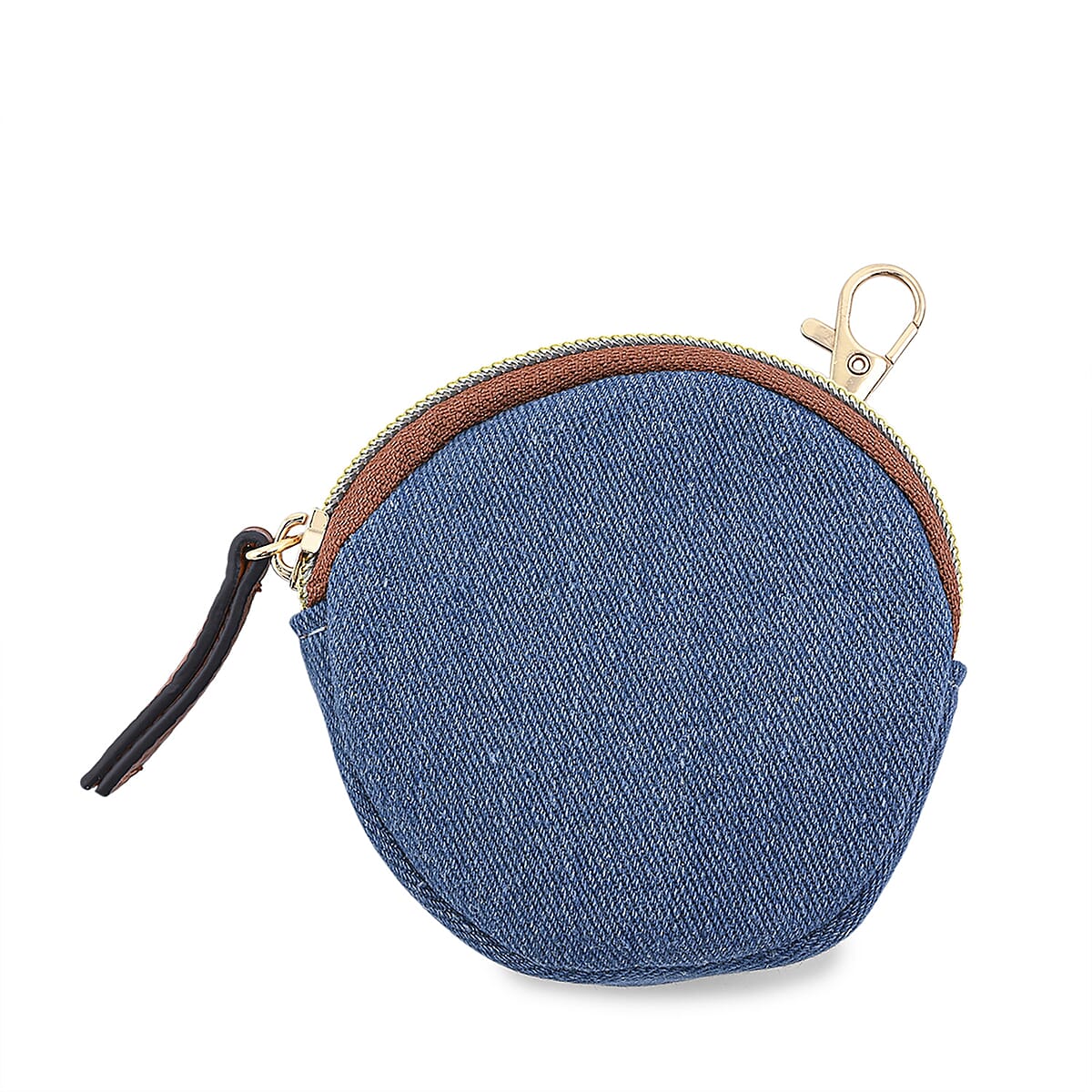 Closeout Loume Blue Denim Sling Bag with Detachable Pouch image number 7