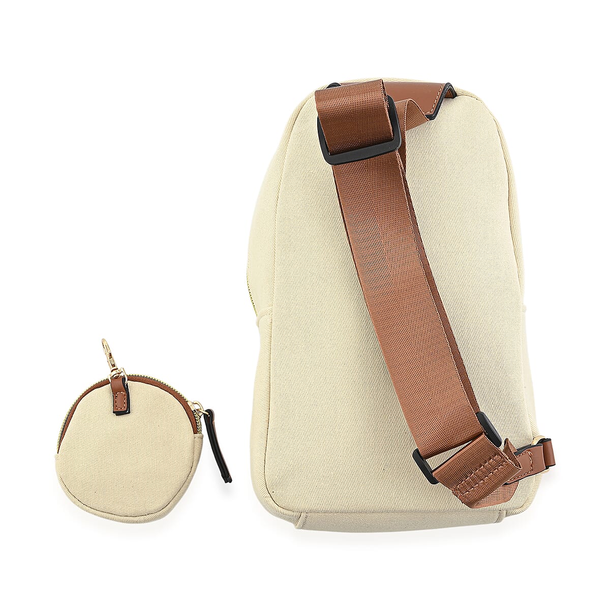 Closeout Loume Off-white Sling Bag with Detachable Pouch image number 7