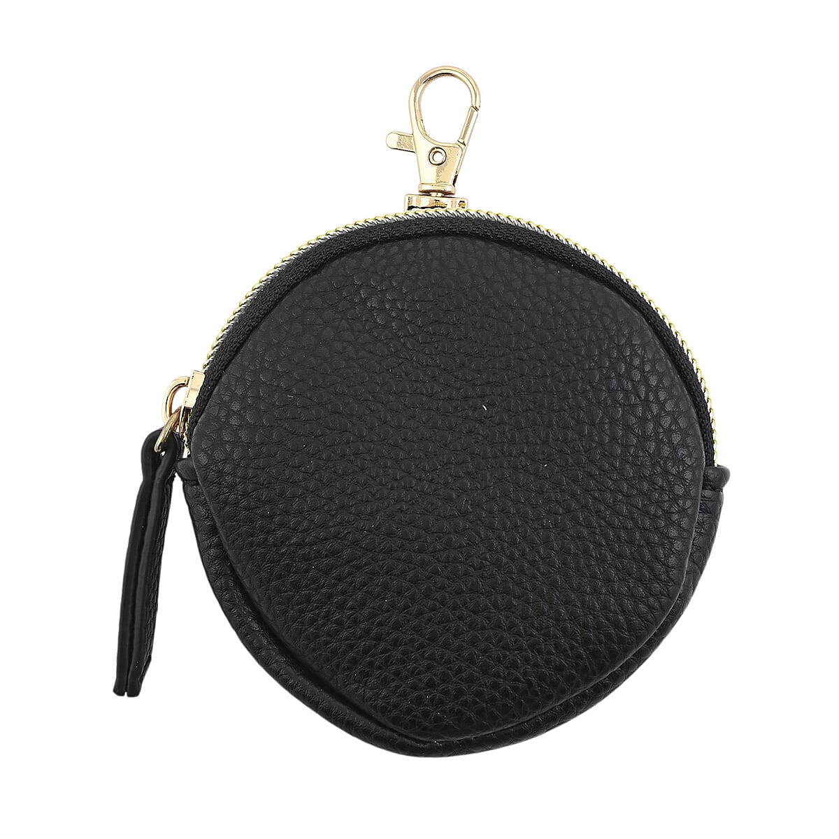 Closeout Loume Black Faux Leather Sling Bag with Detachable Pouch image number 7