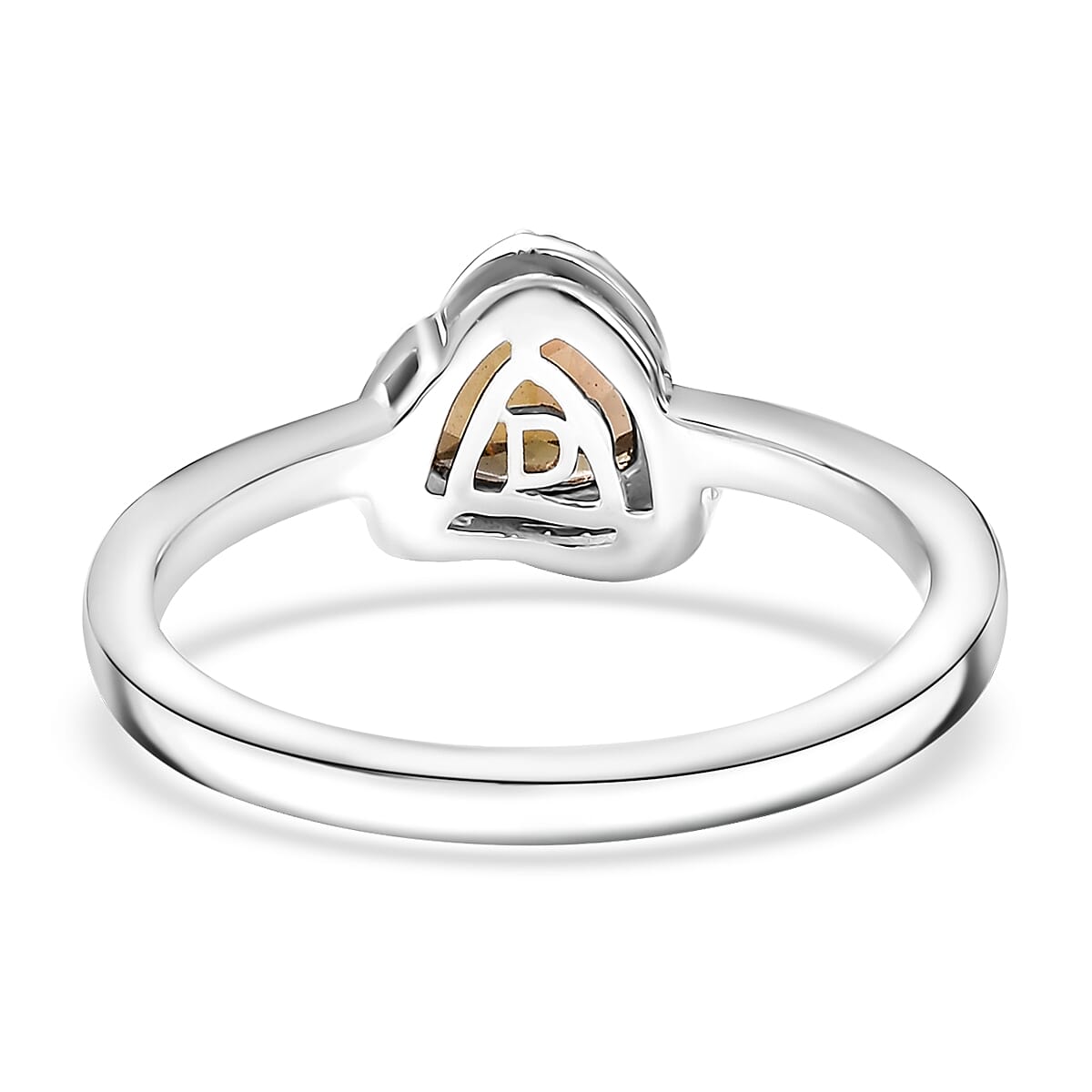 D'Joy Golden Turkizite and Moissanite 0.90 ctw Ring in Rhodium Over Sterling Silver (Size 6.0) image number 4