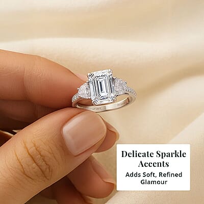 IGI Certified Luxuriant Lab Grown Diamond (E-F, VS) Ring in 950 Platinum 4.00 ctw (Size 10.0)