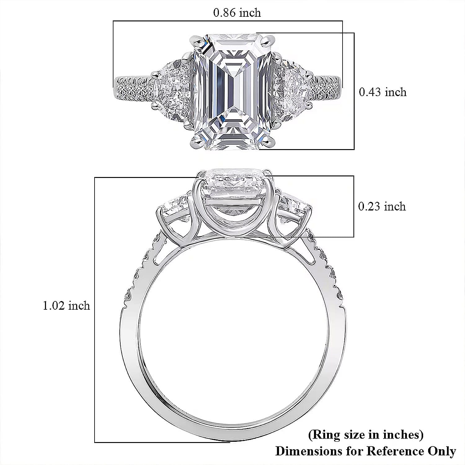 IGI Certified Luxuriant Lab Grown Diamond (E-F, VS) Ring in 950 Platinum 4.00 ctw (Size 10.0)