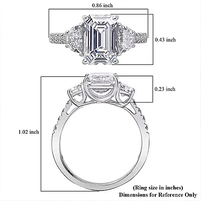 IGI Certified Luxuriant Lab Grown Diamond (E-F, VS) Ring in 950 Platinum 4.00 ctw (Size 10.0)