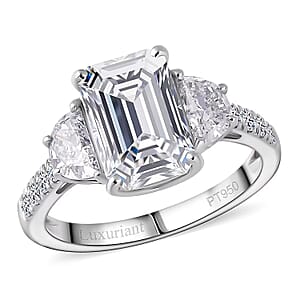Doorbuster IGI Certified Luxuriant Lab Grown Diamond E-F VS 4.00 ctw Radiant Elegance Ring in 950 Platinum (Size 6.0)
